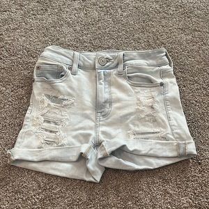 USED American Eagle jean shorts, size 0 next level stretch